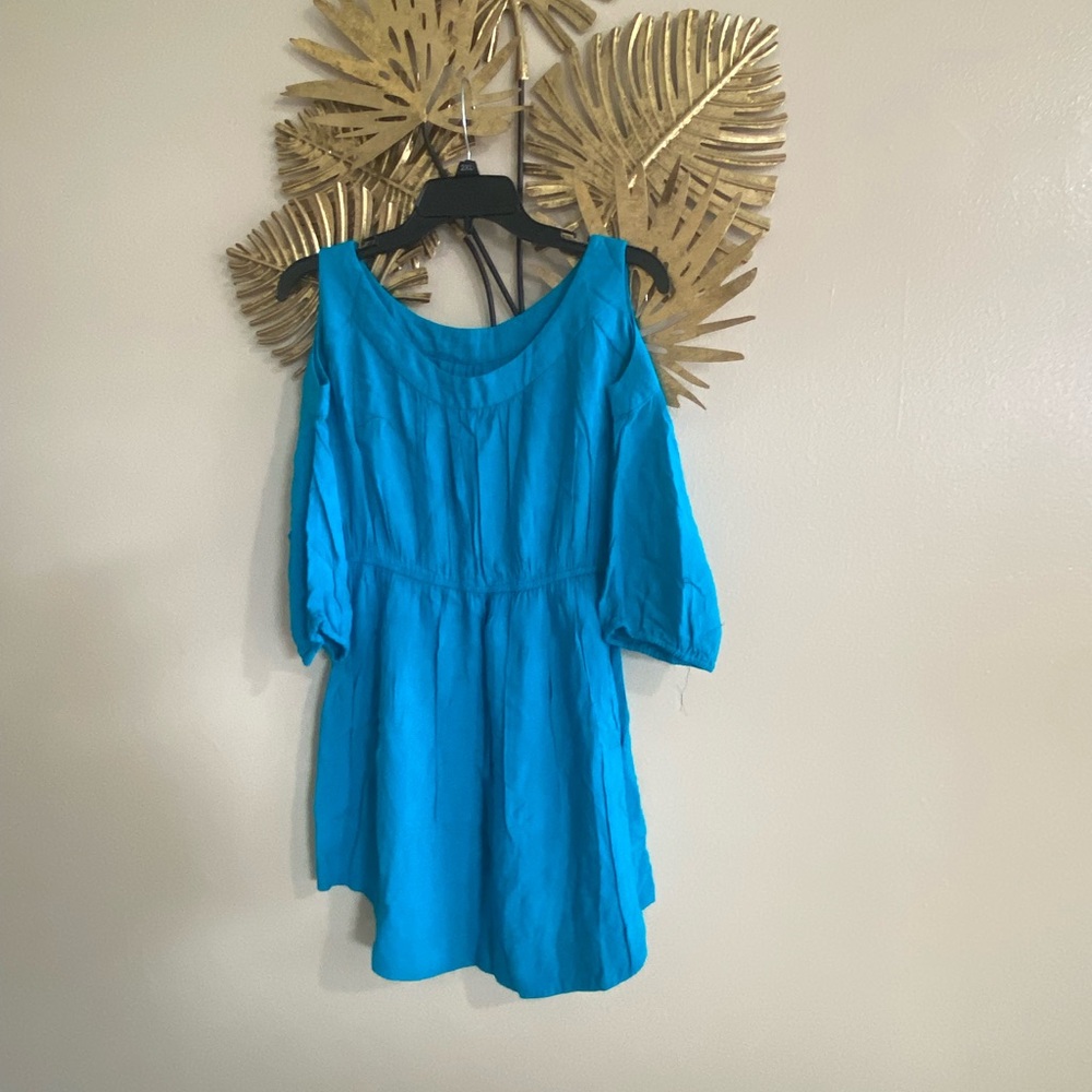 Love Culture Turquoise Off-Shoulder Dress